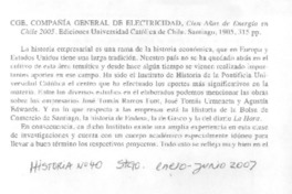 CGE. Compañía General de Electricidad