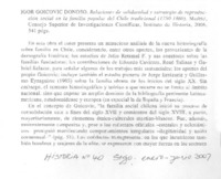 Relaciones de solidaridad y estrategia de reproducción social en la familia popular del Chile tradicional (1750-1860)