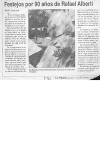 Festejos por 90 años de Rafael Alberti