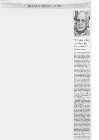 Destaca la calidad de los poetas