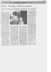 Adiós, Neruda, definitivamente