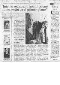 "Intento registrar a hombres que nunca están en el primer plano"