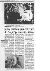 Se fue el último gran referente del "viejo" periodismo chileno