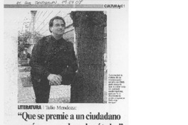 "Que se premie a un ciudadano común es un golpe a la cátedra"