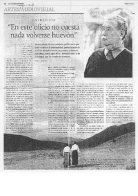 "En este oficio no cuesta nada volverse huevón" (entrevista)