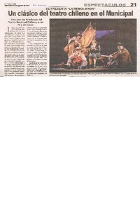 Un Clásico del teatro chileno en el Municipal