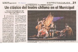 Un Clásico del teatro chileno en el Municipal