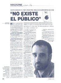 "No existe el público" (entrevista)