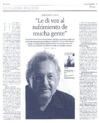 "Le di voz al sufrimiento de mucha gente" (entrevista)