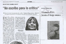 "No escribo para la crítica" (entrevista)