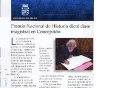 Premio Nacional de Historia dictó clase magistral en Concepción