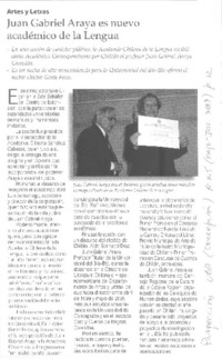 Juan Gabriel Araya es nuevo académico de la lengua