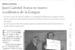 Juan Gabriel Araya es nuevo académico de la lengua