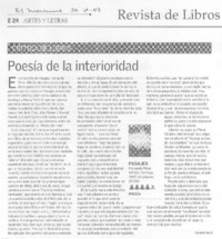 Poesía de la interioridad