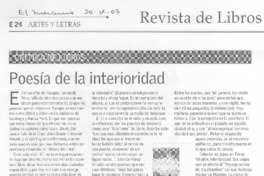 Poesía de la interioridad