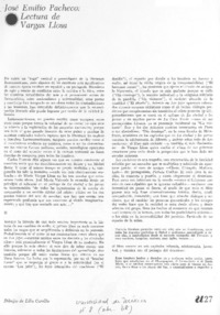 Lectura de Vargas Llosa