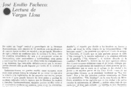 Lectura de Vargas Llosa