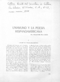 Unamuno y la poesía hispanoamericana