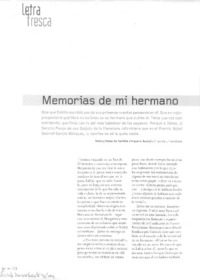 Memorias de mi hermano