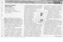 Excluisvo hecho para usted!