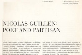 Nicolás Guillén: poet and partisan