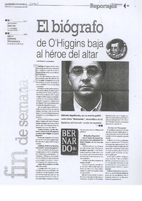 El biógrafo de O'Higgins baja al héroe del altar (entrevista)