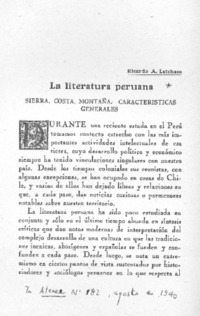 La literatura peruana