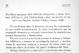 Dos libros peruanos