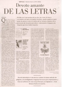 Devoto amante de las letras