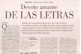 Devoto amante de las letras