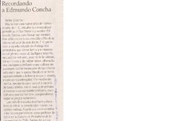 Recordando a Edmundo Concha