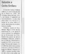 Galardón a Carlos Orellana