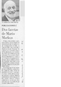 Dos facetas de Mario Markus