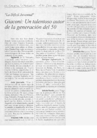 Un Talentoso autor de la generación del 50