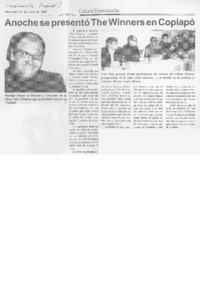 Anoche se presentó The Winners en Copiapó