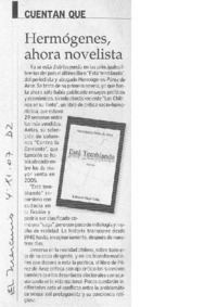 Hermógenes, ahora novelista