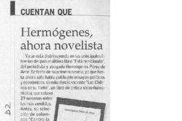 Hermógenes, ahora novelista