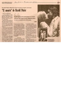 "El amante" de Harold Pinter