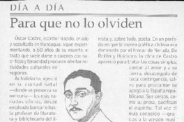 Para que no lo olviden