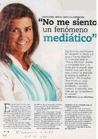 "No me siento un fenómeno mediático" (entervista)