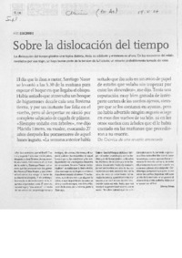 Sobre la dislocación del tiempo