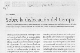 Sobre la dislocación del tiempo