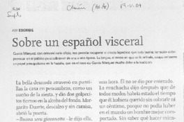 Sobre un español visceral