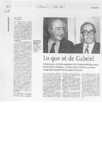 Lo que sé de Gabriel