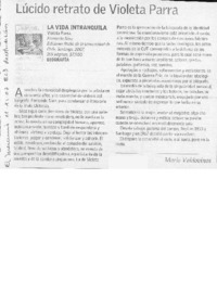 Lúcido retrato de Violeta Parra