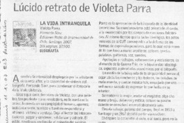 Lúcido retrato de Violeta Parra