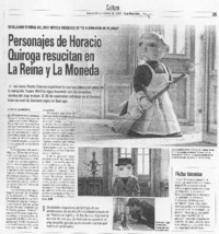 Personajes de Horacio quiroga resucitan en La Reina y La Moneda