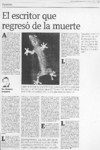 El escritor que regresó de la muerte