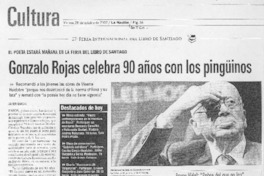 Gonzalo Rojas celebra 90 años con los pingüinos