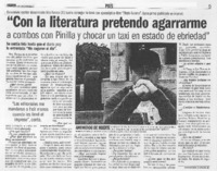 "Con la literatura pretendo agarrarme a combos con Pinilla y chocar un taxi en estado de ebriedad" (entrevista)